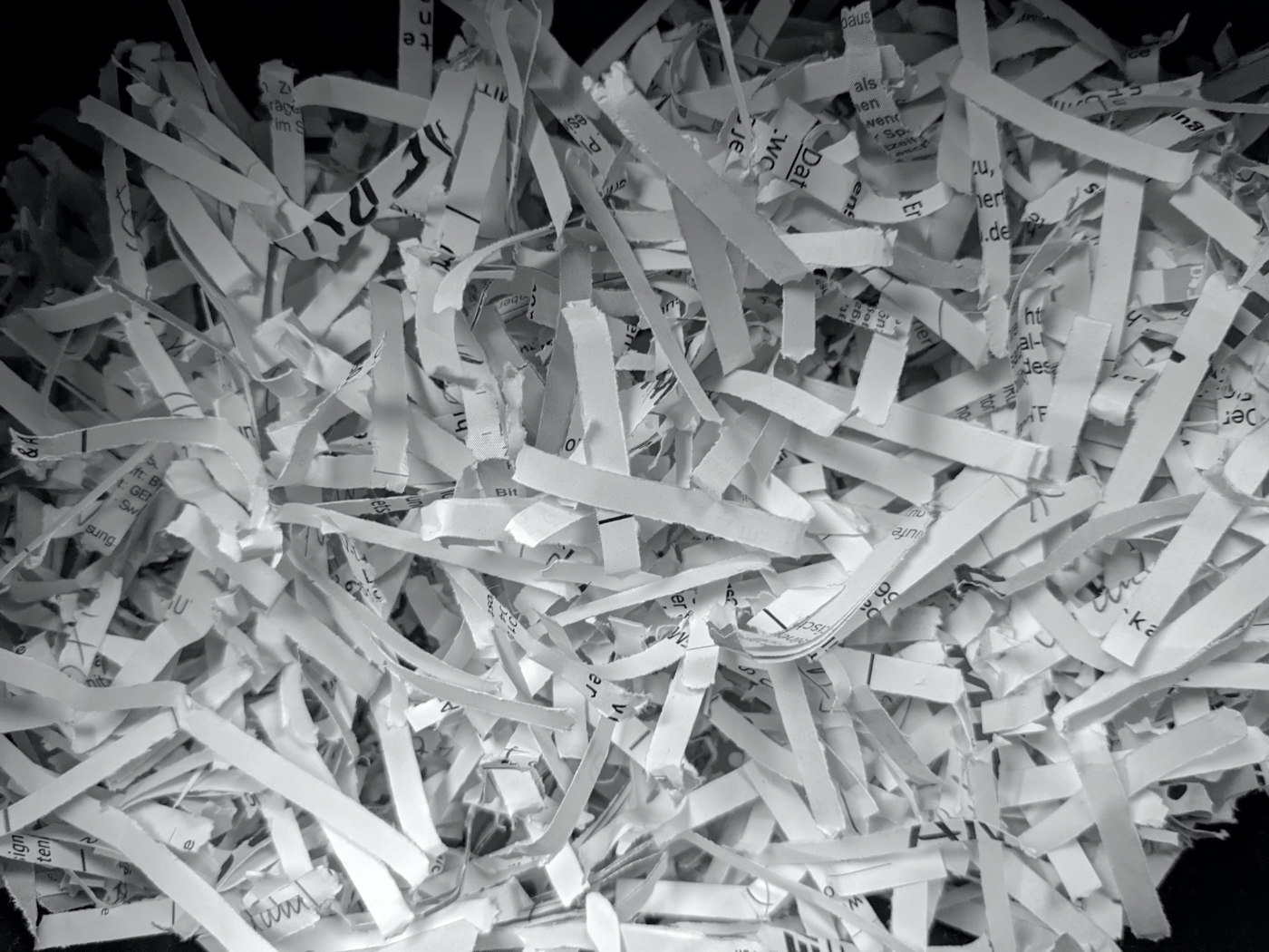 Aktenvernichter-Papierschnipsel
