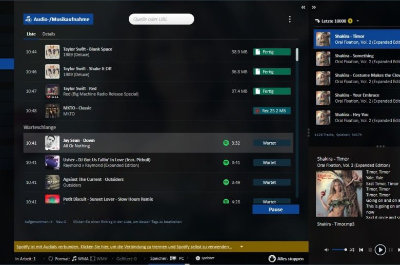 Audials One 2020 Streaming-Rekorder Software mit mehr Aufnahmequalität und Geschwindigkeit