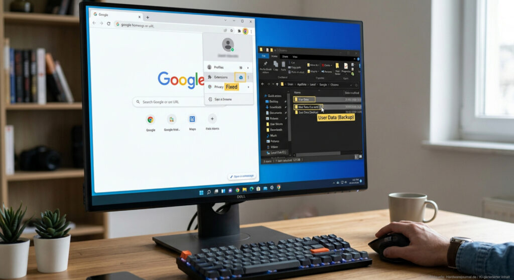 Chrome Profilordner neu aufbauen und Daten wiederherstellen