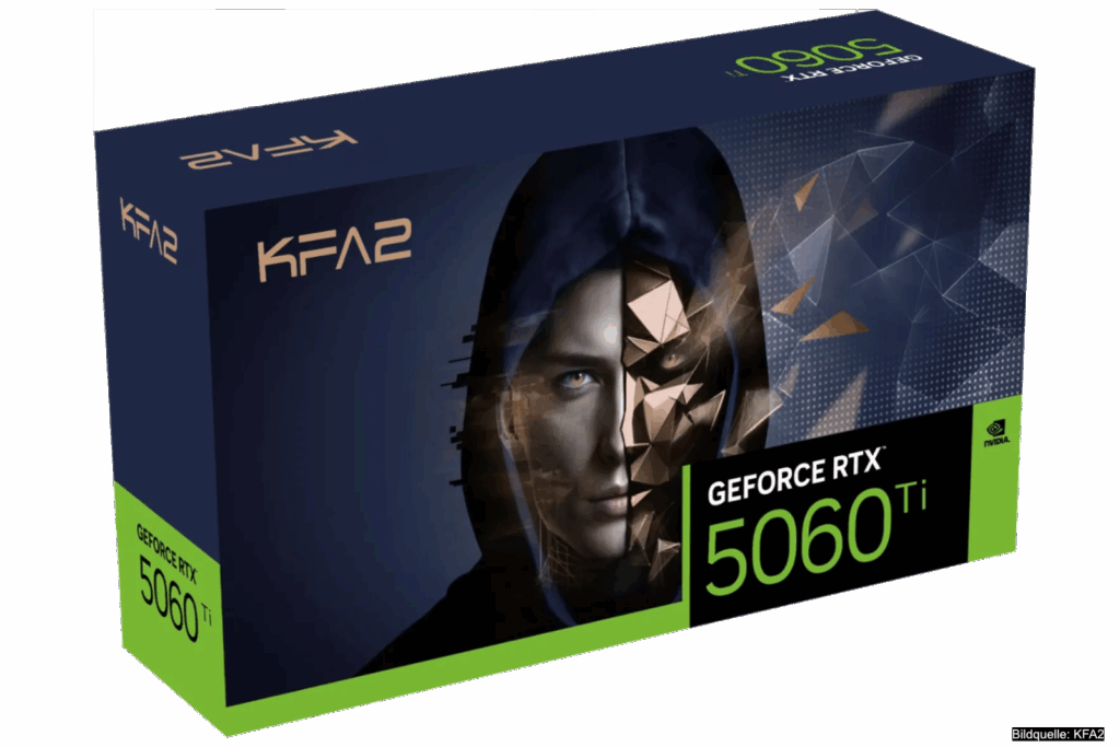 Kompakte Leistungsträger im Fokus – Die neuen KFA2 GeForce RTX 5060 Ti und RTX 5060 1-Click OC Grafikkarten 2 KFA2 GeForce RTX 5060 Ti Box