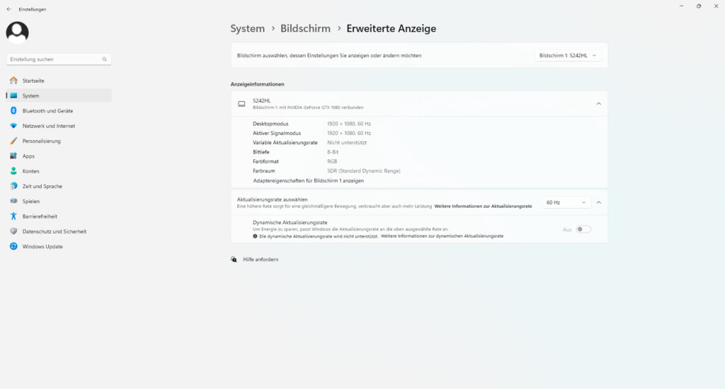 Monitor flackert? Ursachen und Lösungen für ein klares Bild 3 Erweiterte Anzeigeeinstellungen in Windows checken.