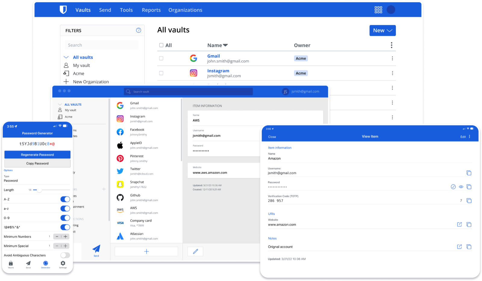 Beliebte Password-Manager im Vergleich: Bitwarden, 1Password, KeePass