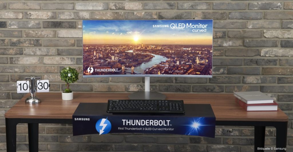 Samsung CJ791 QLED Curved Monitor mit Thunderbolt 3