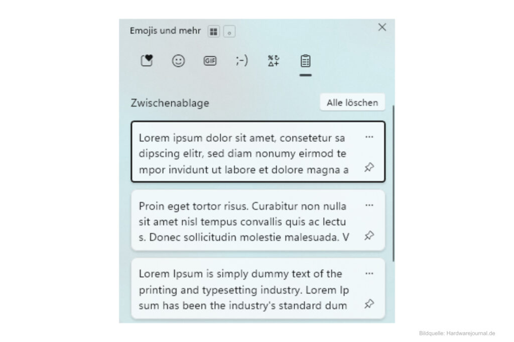 Tipps Tastenkombination: So löschen Sie die Zwischenablage in Windows 11.