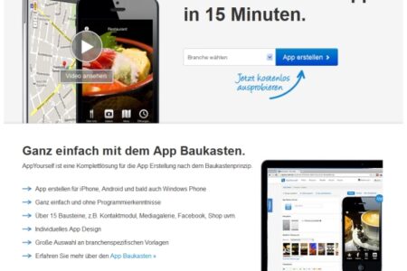 mobile Apps erstellen mit Appyourself